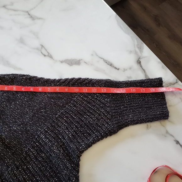 Black Silver Sparkle Sweater Worthington size XL - Picture 6 of 10